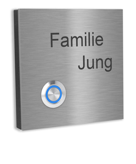 Edelstahl Türklingel Lünen personalisierbar mit Motiven - Aufputz/Unterputz -
