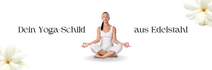 Namasté an der Haustür – personalisierte Yoga-Schilder aus Edelstahl