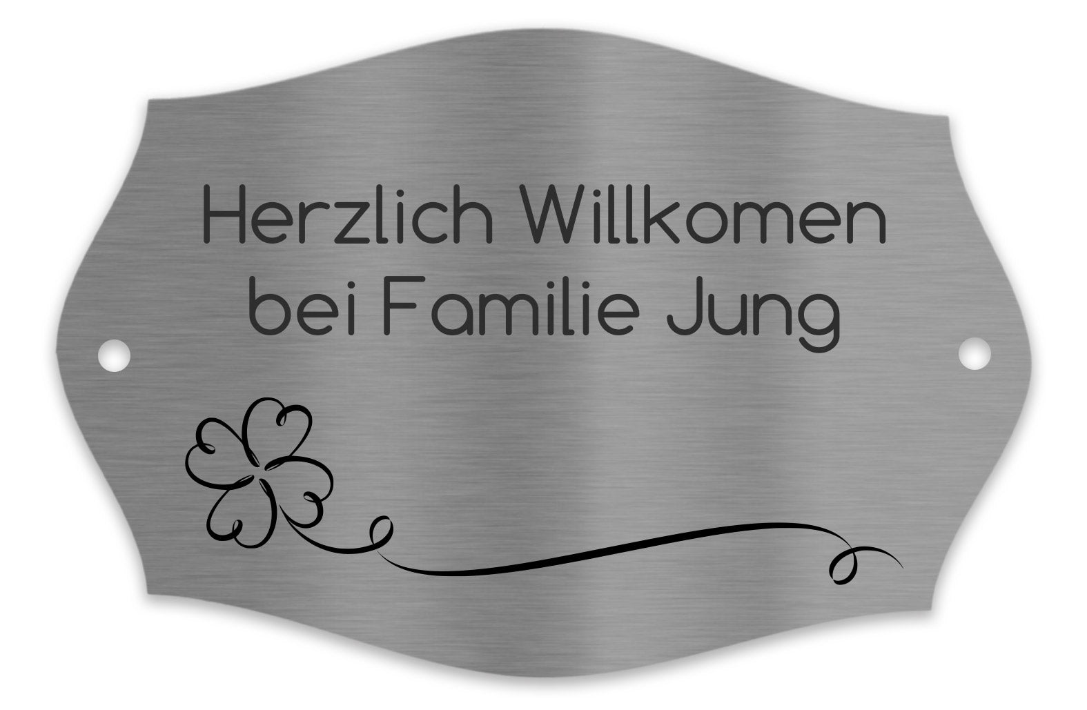 Edelstahl Schilder graviert