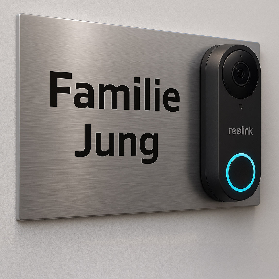 V2A Edelstahl Dekorschilder für Reolink Türklingeln