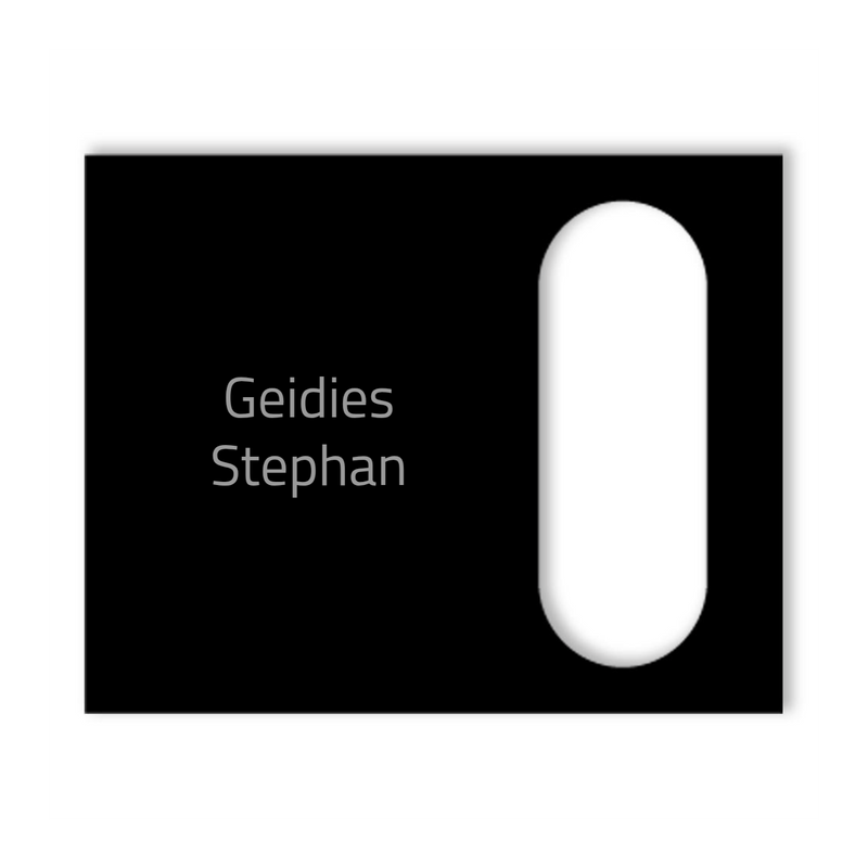 Dekorschild für "Reolink Smarte Video Türklingel"aus V2A Edelstahl - 20 x 16 cm  oder 10 X 23 cm- Weiß / Anthrazit pulverbeschichtet oder Edelstahl gebürstet