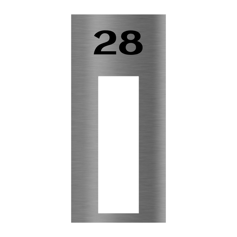 Dekorschild für "Eufy E340"aus V2A Edelstahl - 18 x 20 cm  oder 22 X 10 cm- Weiß / Anthrazit pulverbeschichtet oder Edelstahl gebürstet