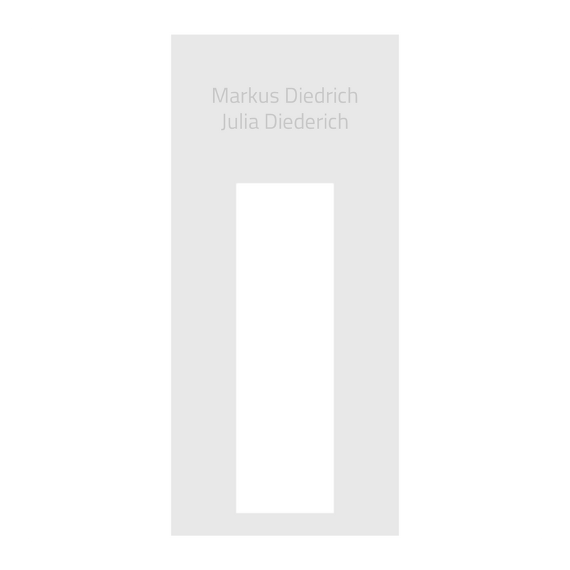 Dekorschild für "Eufy E340"aus V2A Edelstahl - 18 x 20 cm  oder 22 X 10 cm- Weiß / Anthrazit pulverbeschichtet oder Edelstahl gebürstet