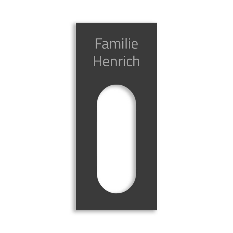 Dekorschild für "Reolink Smarte Video Türklingel"aus V2A Edelstahl - 20 x 16 cm  oder 10 X 23 cm- Weiß / Anthrazit pulverbeschichtet oder Edelstahl gebürstet
