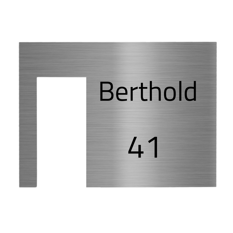 Dekorschild für "Videotürklingel Pro Kabel" aus V2A Edelstahl  - Weiß / Anthrazit pulverbeschichtet oder Edelstahl gebürstet