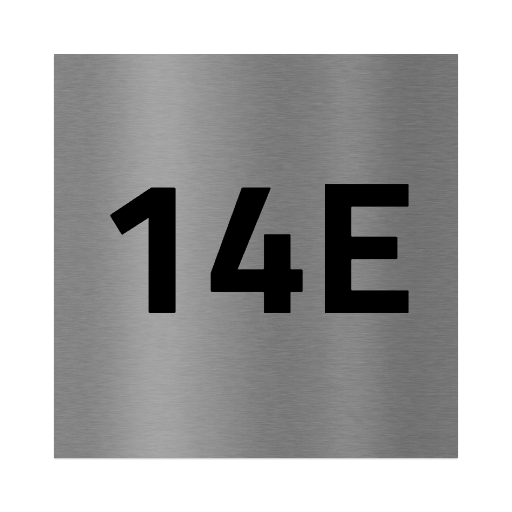 Edelstahl Hausnummernschild graviert 10×10 cm, 15×15 cm oder 20×20 cm