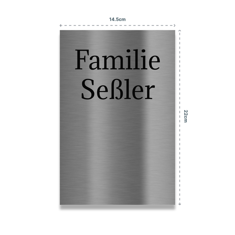 Edelstahlschild mit eigenem Motiv – Wunschmaß & UV-Druck