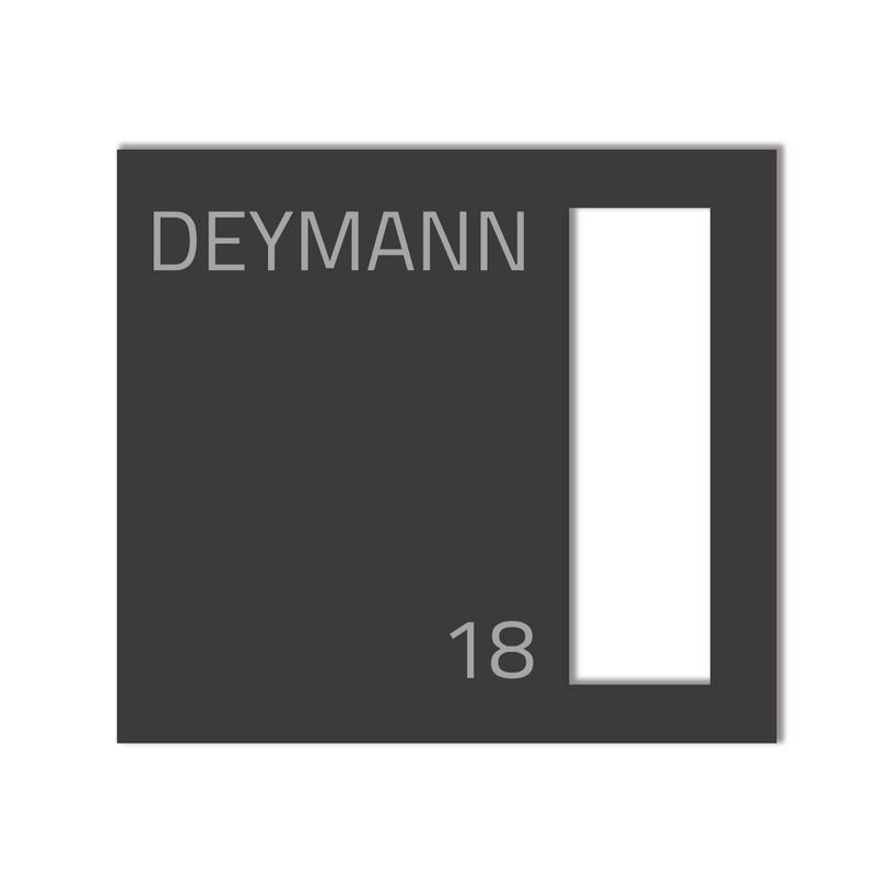 Dekorschild für "Eufy E340"aus V2A Edelstahl - 18 x 20 cm  oder 22 X 10 cm- Weiß / Anthrazit pulverbeschichtet oder Edelstahl gebürstet