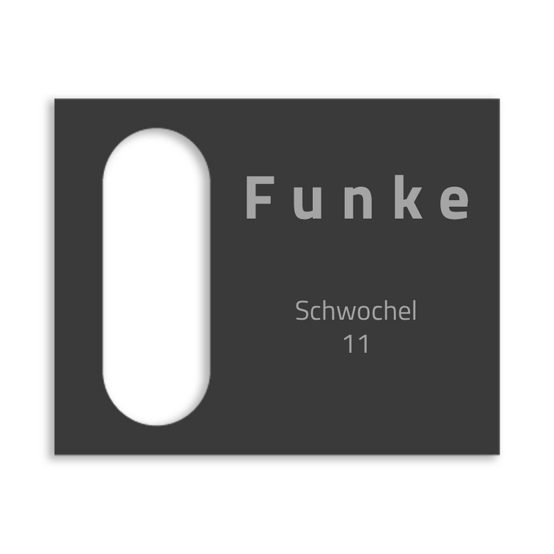 Dekorschild für "Reolink Smarte Video Türklingel"aus V2A Edelstahl - 20 x 16 cm  oder 10 X 23 cm- Weiß / Anthrazit pulverbeschichtet oder Edelstahl gebürstet