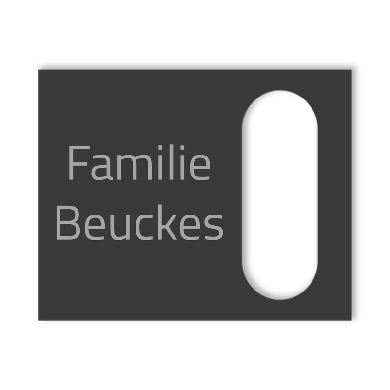 Dekorschild für "Reolink Smarte Video Türklingel"aus V2A Edelstahl - 20 x 16 cm  oder 10 X 23 cm- Weiß / Anthrazit pulverbeschichtet oder Edelstahl gebürstet