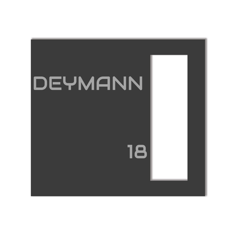 Dekorschild für "Eufy E340"aus V2A Edelstahl - 18 x 20 cm  oder 22 X 10 cm- Weiß / Anthrazit pulverbeschichtet oder Edelstahl gebürstet