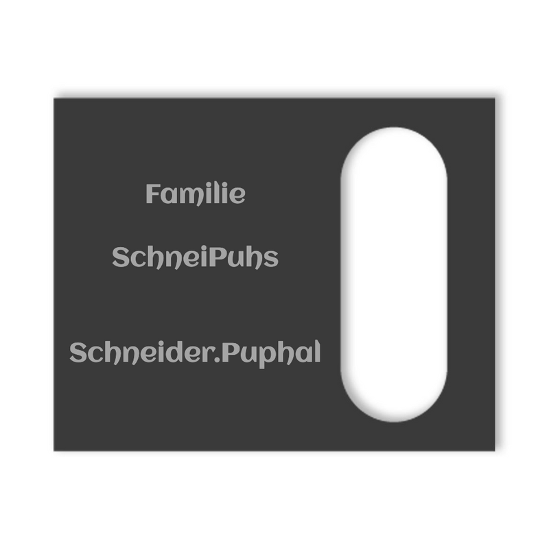 Dekorschild für "Reolink Smarte Video Türklingel"aus V2A Edelstahl - 20 x 16 cm  oder 10 X 23 cm- Weiß / Anthrazit pulverbeschichtet oder Edelstahl gebürstet