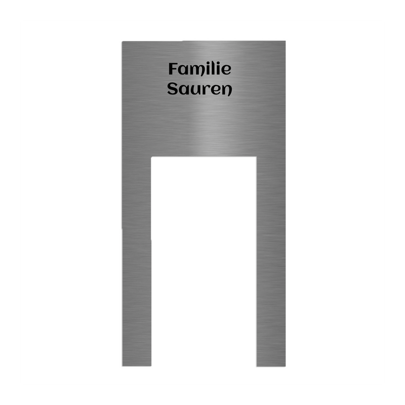 V2A Edelstahl Türschild für Ring Videotürklingel - 200x145mm - Lasergravur oder UV-Druck - Weiß/Anthrazit/Gebürstet