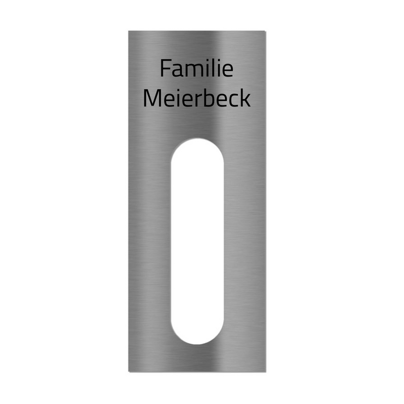 Dekorschild für "Reolink Video Doorbell (Battery)"aus V2A Edelstahl - 20 x 20 cm  oder 25 X 10 cm- Weiß / Anthrazit pulverbeschichtet oder Edelstahl gebürstet