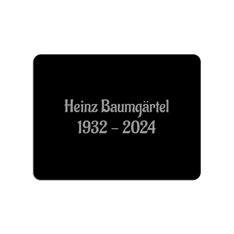 Gedenktafel V2A Edelstahl – viele Sprüche – 20x15 oder 30x20 cm