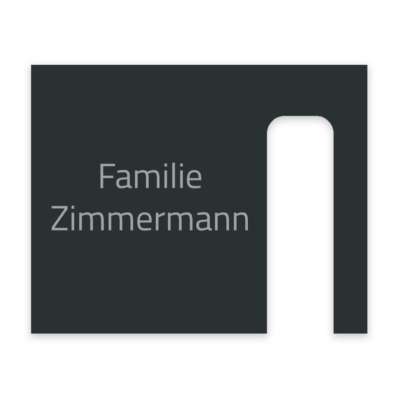 Dekorschild für "Blink Video Doorbell "aus V2A Edelstahl - 20 x 16 cm  oder 20 X 10 cm- Weiß / Anthrazit pulverbeschichtet oder Edelstahl gebürstet