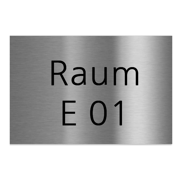 V2A Edelstahlschild in verschiedenen Größen, individuell personalisierbar.