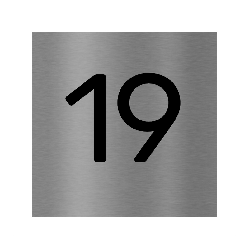 Edelstahl Hausnummernschild graviert 10×10 cm, 15×15 cm oder 20×20 cm
