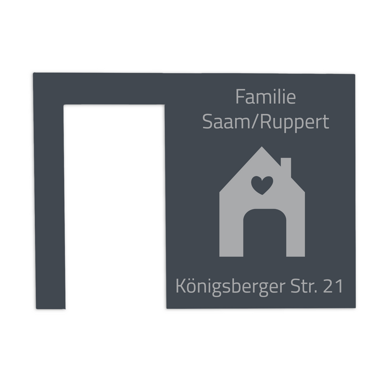 V2A Edelstahl Türschild für Ring Videotürklingel - 200x145mm - Lasergravur oder UV-Druck - Weiß/Anthrazit/Gebürstet