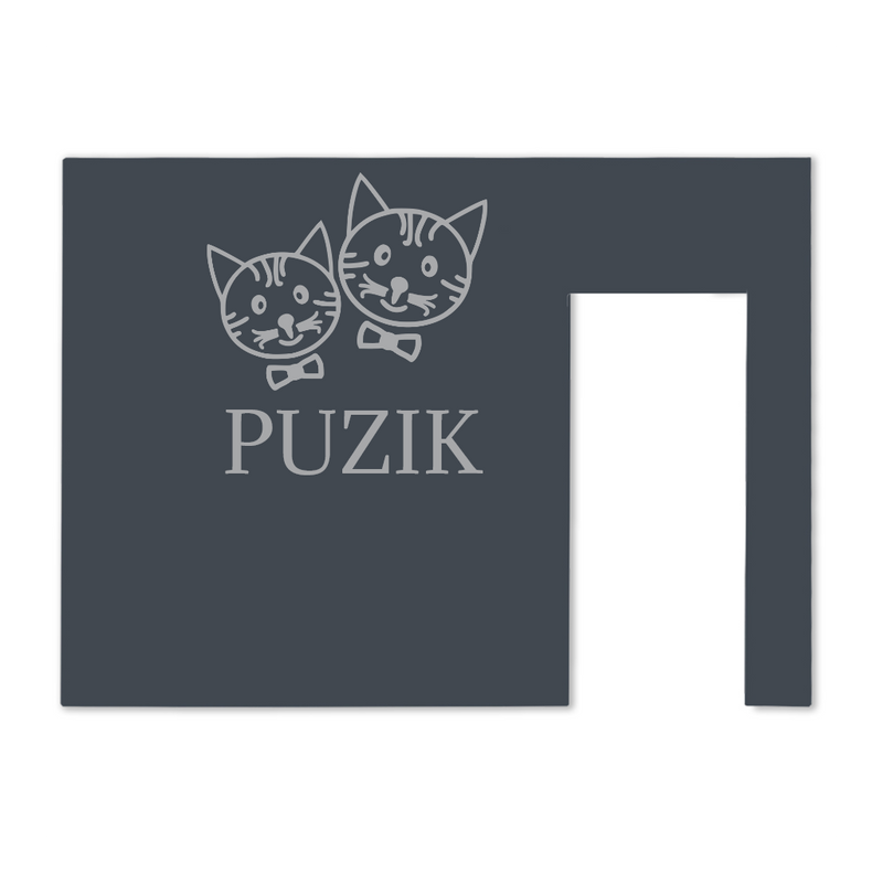 V2A Edelstahl Türschild Ring Doorbell Pro Kabel - Lasergravur & UV-Druck - Weiß/Anthrazit