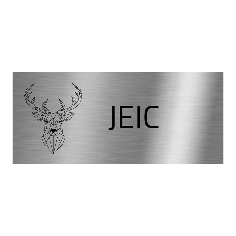 V2A Edelstahlschild in verschiedenen Größen, individuell personalisierbar.