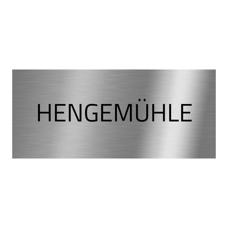 V2A Edelstahlschild in verschiedenen Größen, individuell personalisierbar.