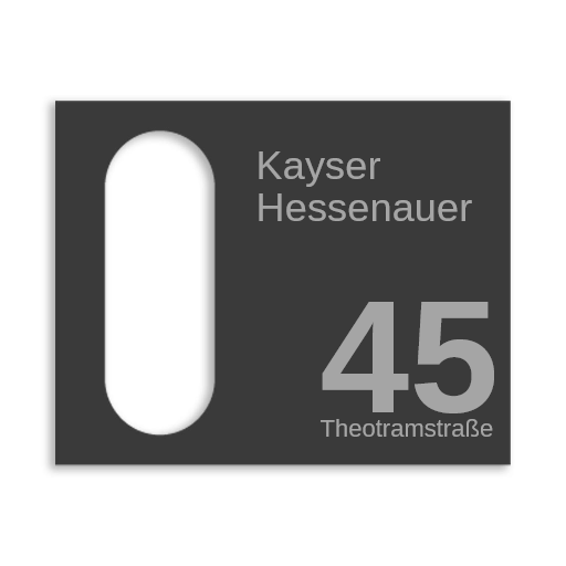 Dekorschild für "Reolink Smarte Video Türklingel"aus V2A Edelstahl - 20 x 16 cm  oder 10 X 23 cm- Weiß / Anthrazit pulverbeschichtet oder Edelstahl gebürstet
