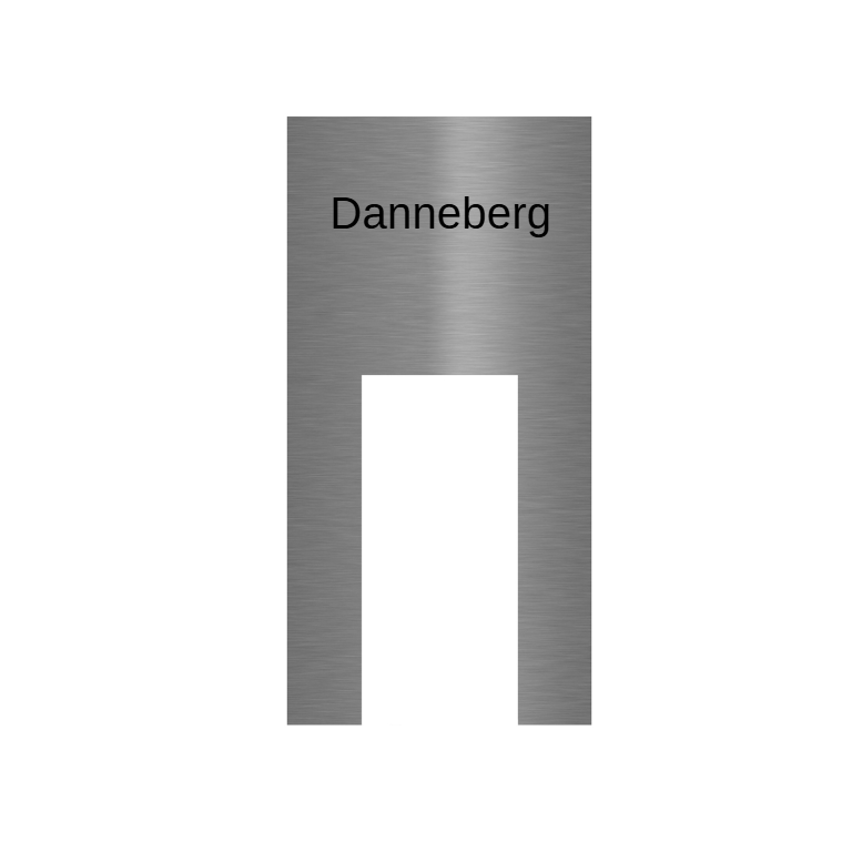 Dekorschild für "Videotürklingel Pro Kabel" aus V2A Edelstahl  - Weiß / Anthrazit pulverbeschichtet oder Edelstahl gebürstet