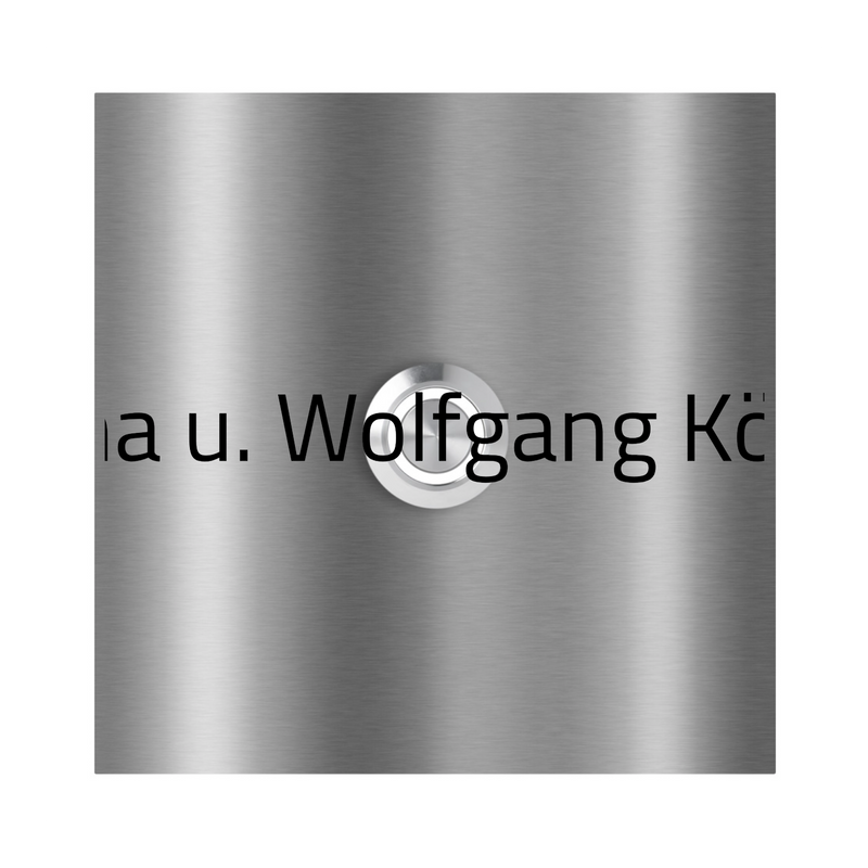 Bochum 10 x 10 cm Edelstahl (V2A) Türklingel - mit Gravur - Anthrazit oder Weiß pulverbeschichtet oder Edelstahl gebürstet - LED - Aufputz / Unterputz