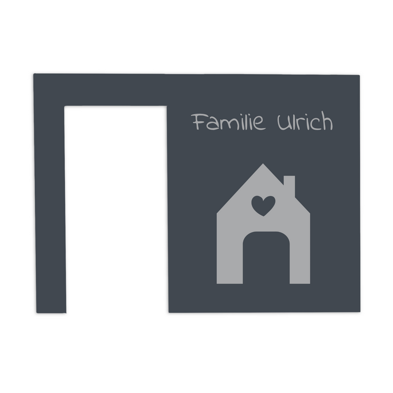 V2A Edelstahl Türschild für Ring Videotürklingel - 200x145mm - Lasergravur oder UV-Druck - Weiß/Anthrazit/Gebürstet