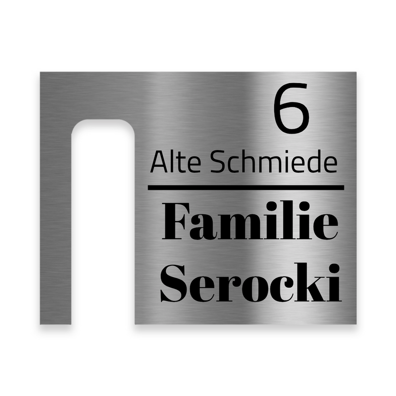 Dekorschild für "Blink Video Doorbell "aus V2A Edelstahl - 20 x 16 cm  oder 20 X 10 cm- Weiß / Anthrazit pulverbeschichtet oder Edelstahl gebürstet