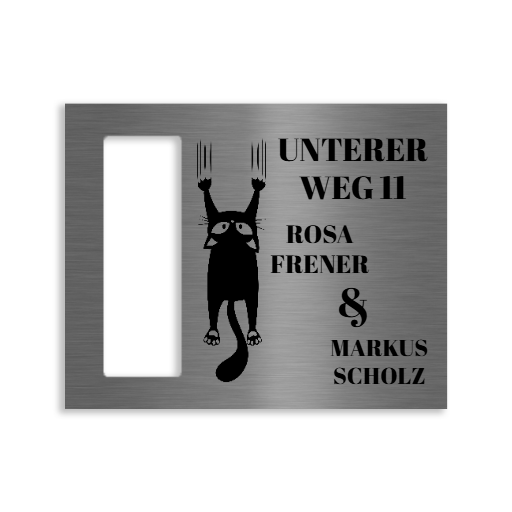 Dekorschild für "Eufy S220 oder S220 Add-on Unit"aus V2A Edelstahl - 16 x 20 cm  oder 22 X 10 cm- Weiß / Anthrazit pulverbeschichtet oder Edelstahl gebürstet