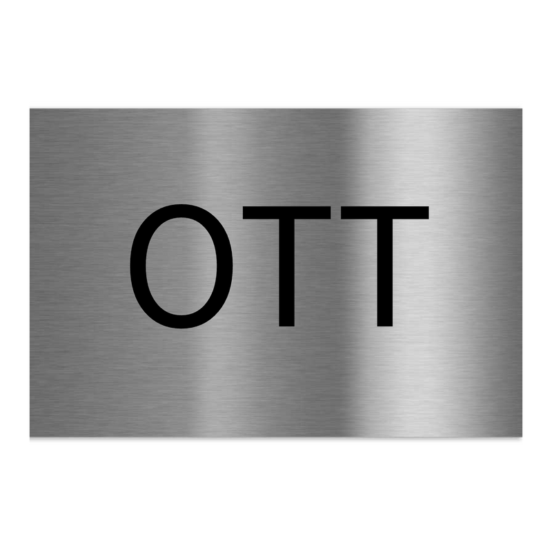 V2A Edelstahlschild in verschiedenen Größen, individuell personalisierbar.