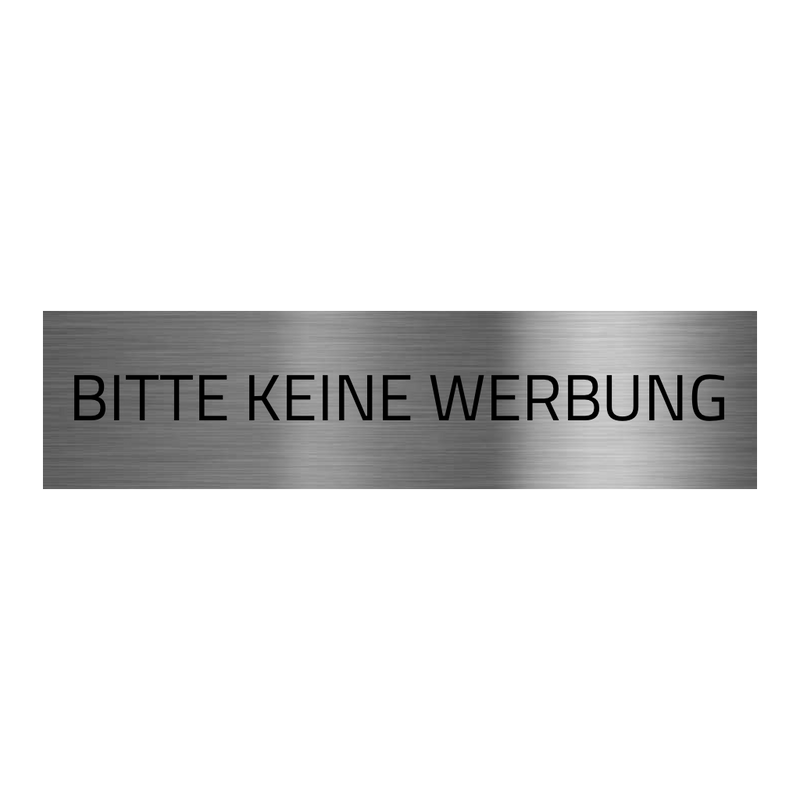 V2A Edelstahlschild in verschiedenen Größen, individuell personalisierbar.