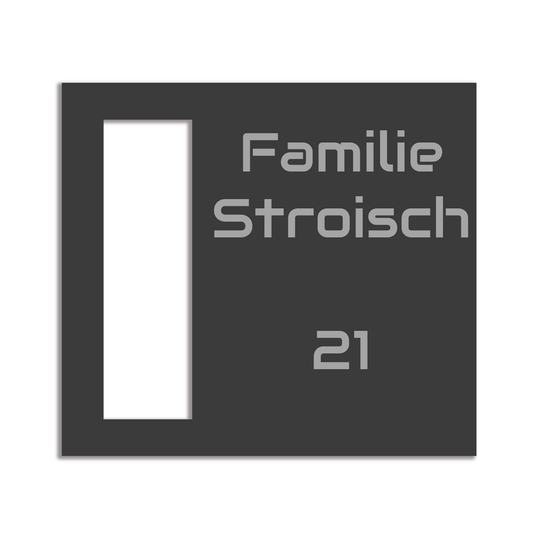 Eufy E340 Dekorschild V2A Edelstahl - 18x20cm & 22x10cm - Laserravur & UV-Druck möglich