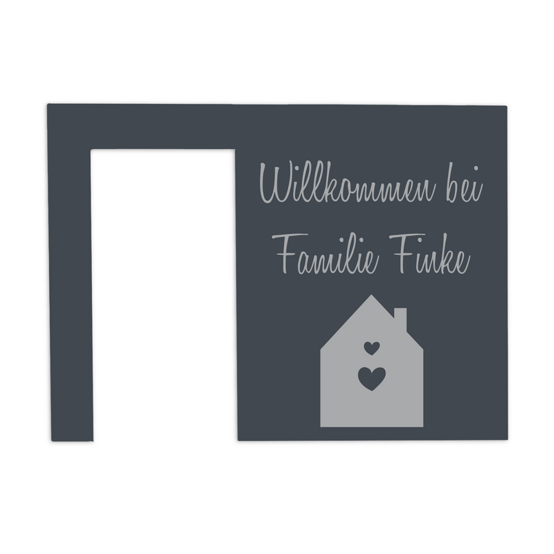 V2A Edelstahl Türschild für Ring Videotürklingel - 200x145mm - Lasergravur oder UV-Druck - Weiß/Anthrazit/Gebürstet
