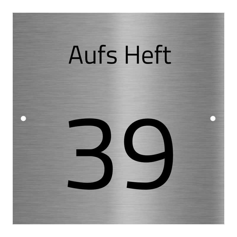 Edelstahl Hausnummernschild graviert 10×10 cm, 15×15 cm oder 20×20 cm