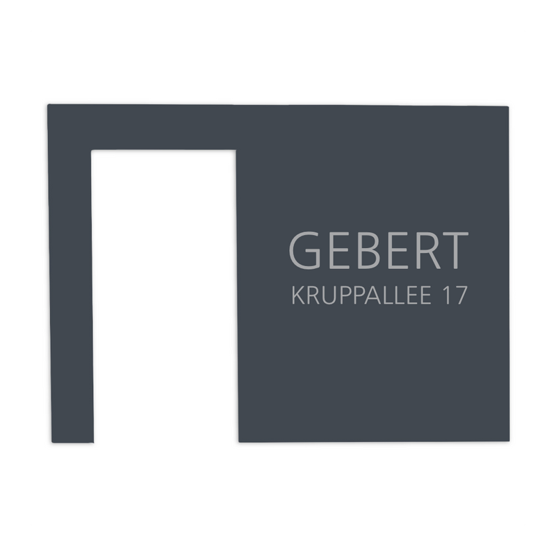 V2A Edelstahl Türschild für Ring Videotürklingel - 200x145mm - Lasergravur oder UV-Druck - Weiß/Anthrazit/Gebürstet