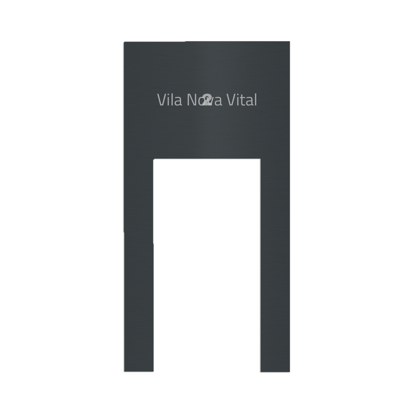 Dekorschild für "Ring Akku-Videotürklingel, Akku-Videotürklingel Plus und Akku-Videotürklingel Pro" aus V2A Edelstahl - 200 x 145 mm oder bei Gravur oben 100 X 200 mm- Weiß / Anthrazit pulverbeschichtet oder Edelstahl gebürstet