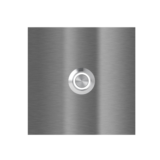 V2A Edelstahl Türklingel Bochum 8x8cm LED - Lasergravur UV-Druck - Anthrazit Weiß