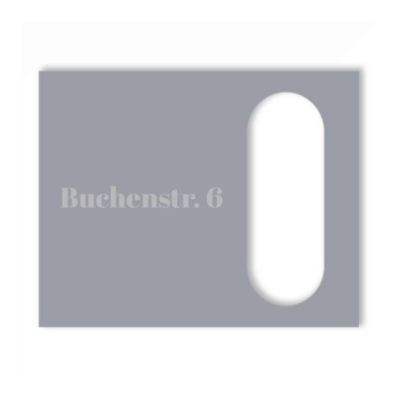 Dekorschild für "Reolink Smarte Video Türklingel"aus V2A Edelstahl - 20 x 16 cm  oder 10 X 23 cm- Weiß / Anthrazit pulverbeschichtet oder Edelstahl gebürstet