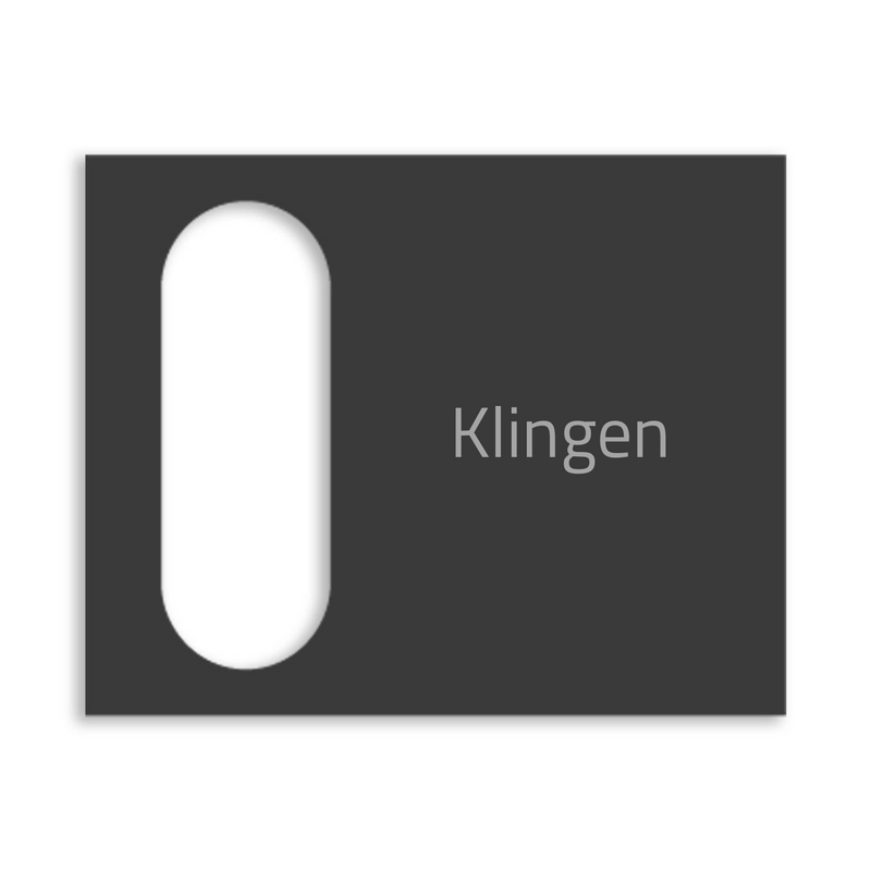 Dekorschild für "Reolink Smarte Video Türklingel"aus V2A Edelstahl - 20 x 16 cm  oder 10 X 23 cm- Weiß / Anthrazit pulverbeschichtet oder Edelstahl gebürstet