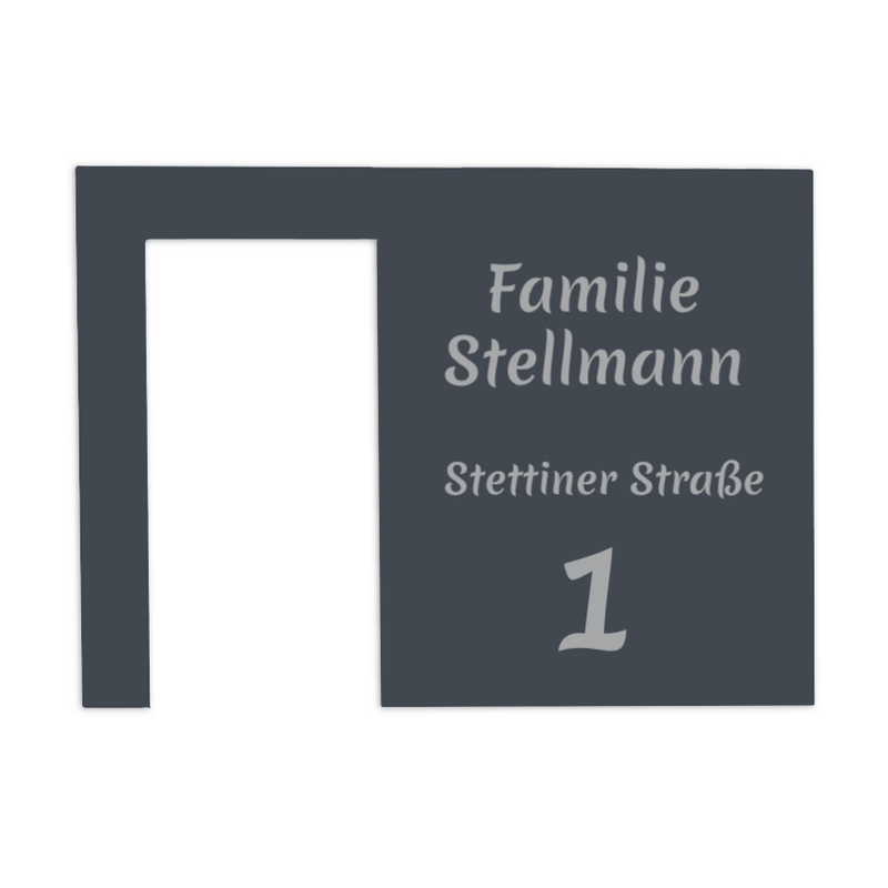 V2A Edelstahl Türschild für Ring Videotürklingel - 200x145mm - Lasergravur oder UV-Druck - Weiß/Anthrazit/Gebürstet