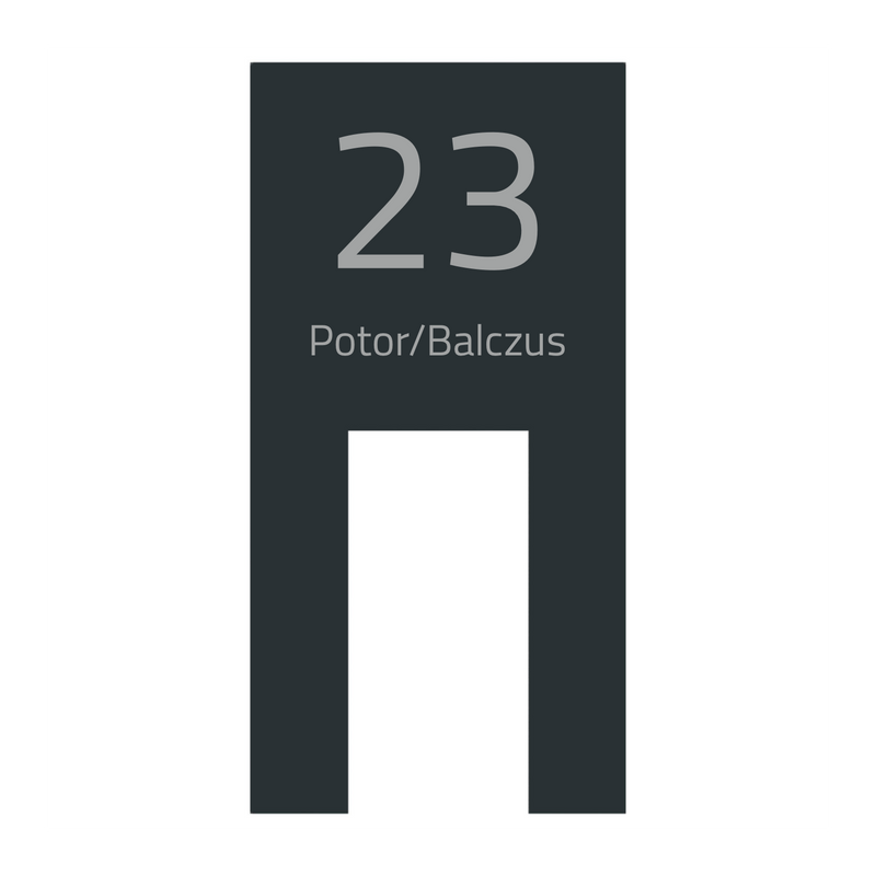 Dekorschild für "Ring Doorbell Wired" aus V2A Edelstahl - 200 x 130 mm oder 100 x 200 mm  - Weiß / Anthrazit pulverbeschichtet oder Edelstahl gebürstet