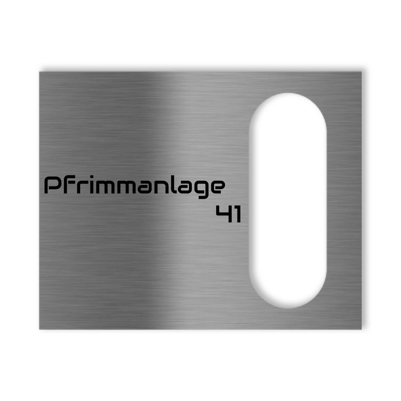 Dekorschild für "Reolink Smarte Video Türklingel"aus V2A Edelstahl - 20 x 16 cm  oder 10 X 23 cm- Weiß / Anthrazit pulverbeschichtet oder Edelstahl gebürstet