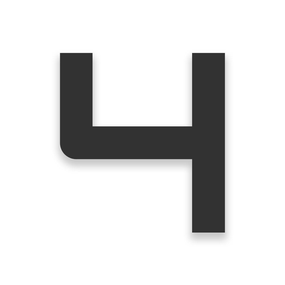 Edelstahl Hausnummern Ziffern und Buchstaben in verschiedenen Höhen wählbar - anthrazit RAL7016 - Schrift AUDIOWIDE