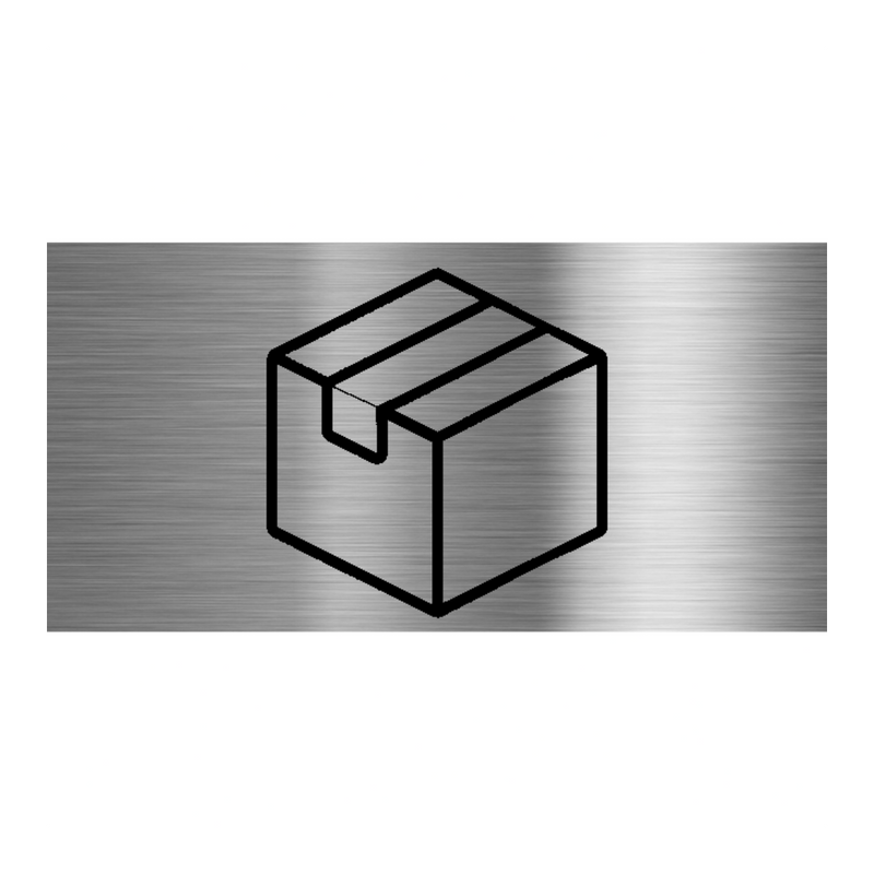 V2A Edelstahlschild in verschiedenen Größen, individuell personalisierbar.
