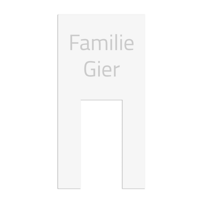 Dekorschild für "Ring Doorbell Wired" aus V2A Edelstahl - 200 x 130 mm oder 100 x 200 mm  - Weiß / Anthrazit pulverbeschichtet oder Edelstahl gebürstet
