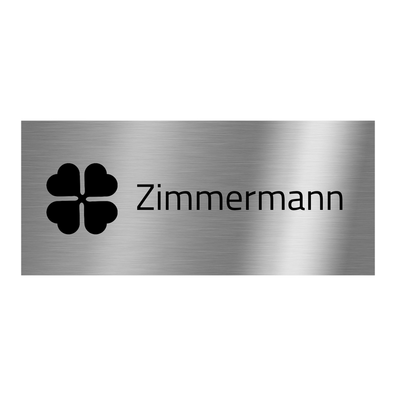 V2A Edelstahlschild in verschiedenen Größen, individuell personalisierbar.