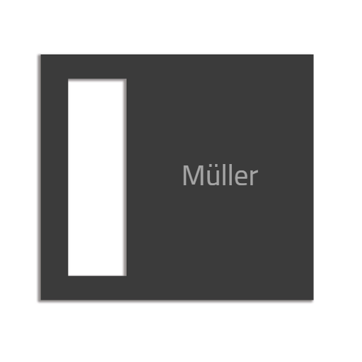 Dekorschild für "Eufy E340"aus V2A Edelstahl - 18 x 20 cm  oder 22 X 10 cm- Weiß / Anthrazit pulverbeschichtet oder Edelstahl gebürstet